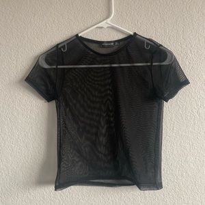 Black Mesh T shirt